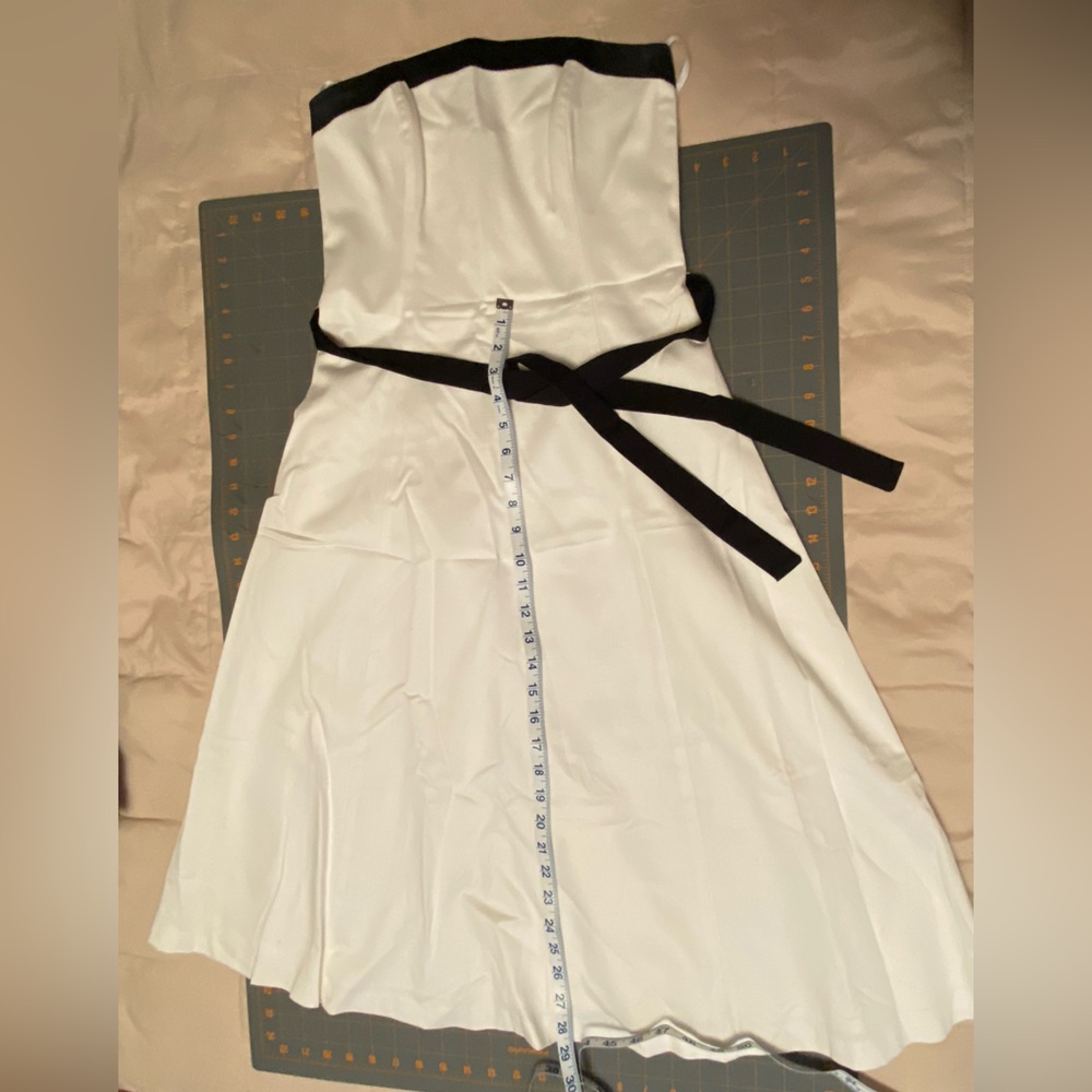 White House Black Market vintage white strapless dress